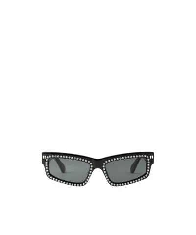 Off-white Full Frame Sunglasses In Gray