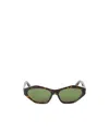 Off-white Brown & Black Hilo Sunglasses In Green