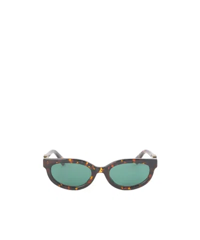 Off-white Full Frame Sunglasses In Green