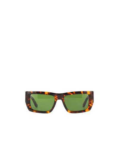 Off-white Full Frame Sunglasses In Green
