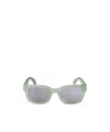 Off-white Full Frame Sunglasses In Green