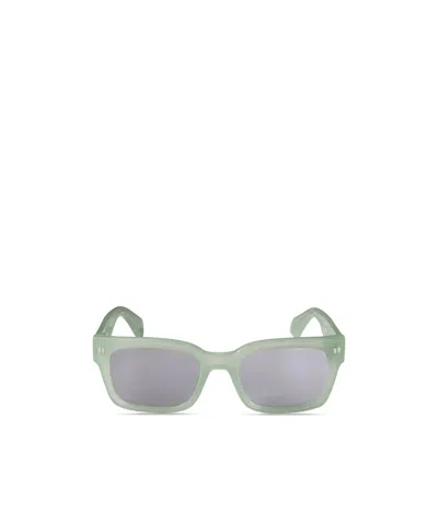 Off-white Full Frame Sunglasses In Green