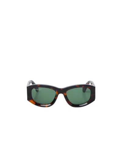 Off-white Full-frame Sunglasses In Green