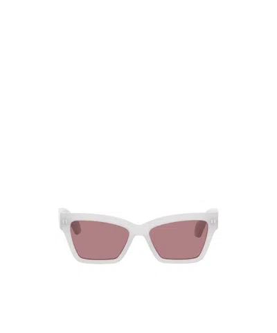 Off-white Full Frame Sunglasses In Nude