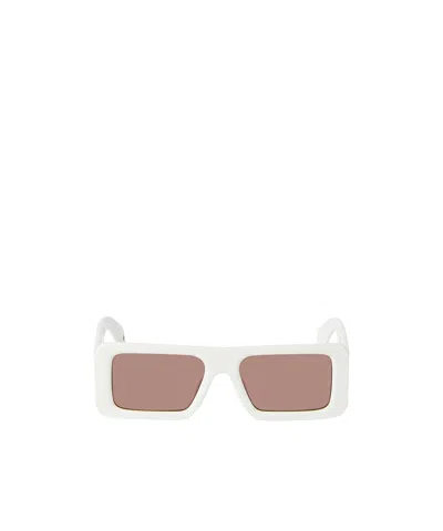 Off-white Full Frame Sunglasses In Nude
