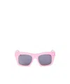 Off-white Angular Acetate Sunglasses With Soft Pink Finish In Purple