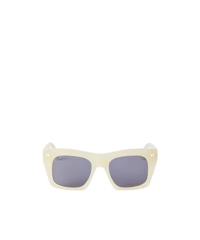 Off-white Full Frame Sunglasses In White