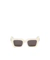 Off-white Arthur Rectangular Frame Sunglasses In White