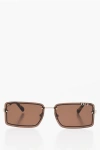 Off-white Full Lense Tampa Sunglasses With Logoed Detail In Brown