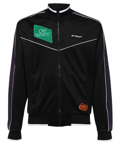 Off-white Full Zip Hoodie In Black
