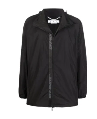 Off-white Funnel-neck Jacket In Black