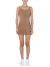 Off-white Logo Printed Mini Dress In Brown