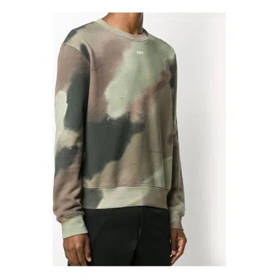 Off-white Fw20 Arrows Logo Printing Pullover Men Camo/green