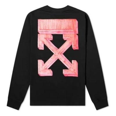 Off-white Fw20 Arrows Sketch Mens Logo Long Sleeve In Black