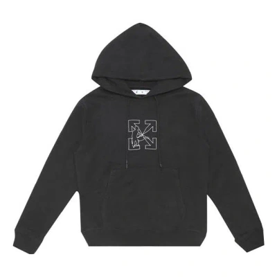 Off-white Fw20 Embroidery Hooded Pullover Men Black