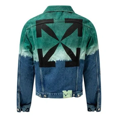 Off-white Fw20 Gradient Tie Dye Denim Jacket In Blue