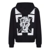 Off-white Fw20 Pivot Fish Printing Hooded Pullover Men Black