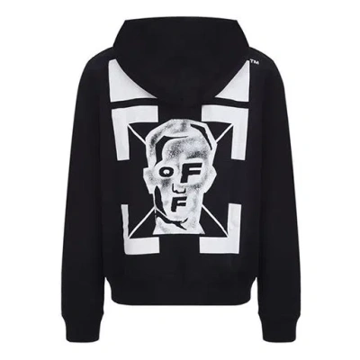 Off-white Fw20 Pivot Fish Printing Hooded Pullover Men Black