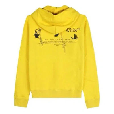 Off-white Fw20 Workers Logo Printing Hooded Pullover Men Yellow