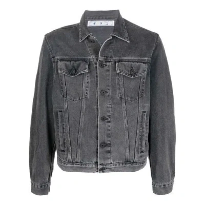 Off-white Fw21 Denim Jacket Slim Fit Version Gray