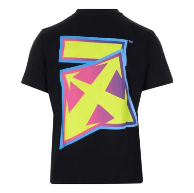 Off-white Fw22 Back Logo Printing Round Neck Short Sleeve Slim Fit Version Black