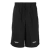 Off-white Fw22 Solid Color Logo Printing Elastic Waistband Shorts Version Black