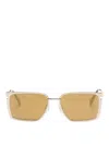 Off-white Yoder Rectangle-frame Sunglasses In Gold