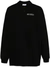 Off-white Gang-print Polo Shirt In Black