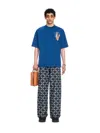 Off-white Man T-shirt Blue Size S Cotton In Blue