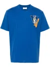 Off-white Man T-shirt Blue Size S Cotton In Blue