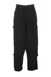 Off-white Carpenter Canvas Pants In Men In Black No C