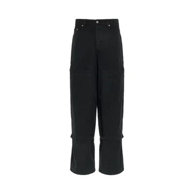 Off-white Garment Dyed Relaxed Carpenter Pants In Black