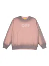 Off-white Garment Dyed Spray Crew Rose Pink - Soft In Pink