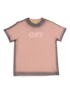 Off-white Garment Dyed Spray T-shirt In Brown