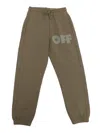 Off-white Garment Dyed Sweatpant Kaki - Light Grey In Green