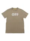 Off-white Garment Dyed Tee S/s Kaki - Light Grey In Green