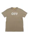 Off-white Garment Dyed Tee S/s Kaki - Light Grey In Green
