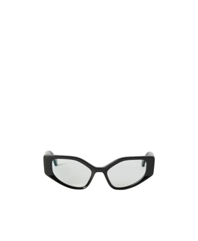 Off-white Geometric Frame Flat Mirror In White