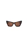 Off-white Geometric Frame Sunglasses In Brown