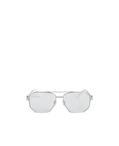 Off-white Geometrically Framed Flat Mirror In White