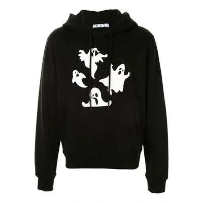 Off-white Ghost Mens Logo Long Sleeve Sweater In Black