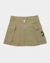 Off-white Ripsto Cargo Mini Skirt Kids In Kaki Black