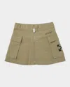 Off-white Ripsto Cargo Mini Skirt Kids In Kaki Black