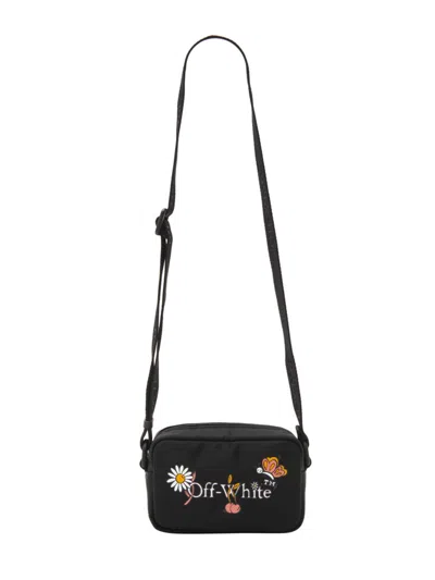 Off-white Girl's Funny Flowers Camera Bag In Black Multi