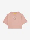 Off-white Girls Arrow Studs Boxy T-shirt In Pink