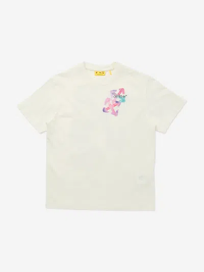 Off-white Babies'  Girls Arrow Watercolour T-shirt In Yellow