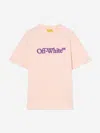 Off-white Girls Big Bookish Puff T-shirt In Pink