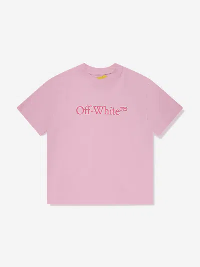 Off-white Kids' Girls Big Bookish T-shirt In Purple