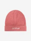 Off-white Logo-embroidered Beanie In Pink