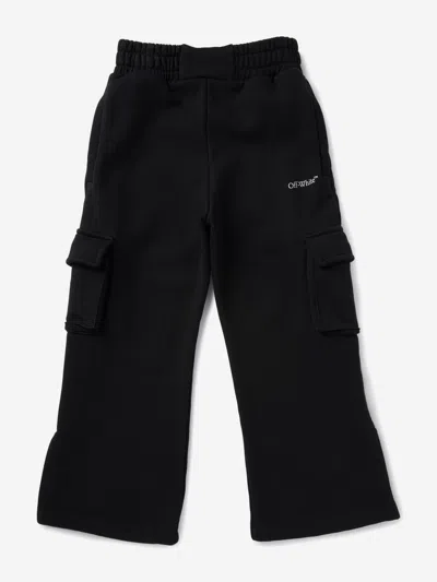 Off-white Babies' Girls Bookish Cargo Sweatpants In Black